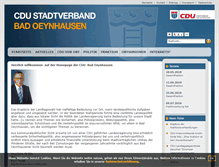 Tablet Screenshot of cdu-badoeynhausen.de